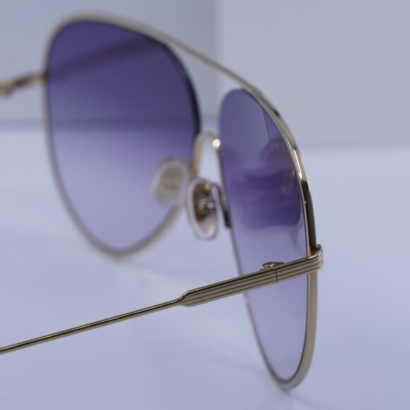 Victoria Beckham VB133S 710 Aviator Sunglasses – Gold/Purple Gradient - Picture 11 of 12